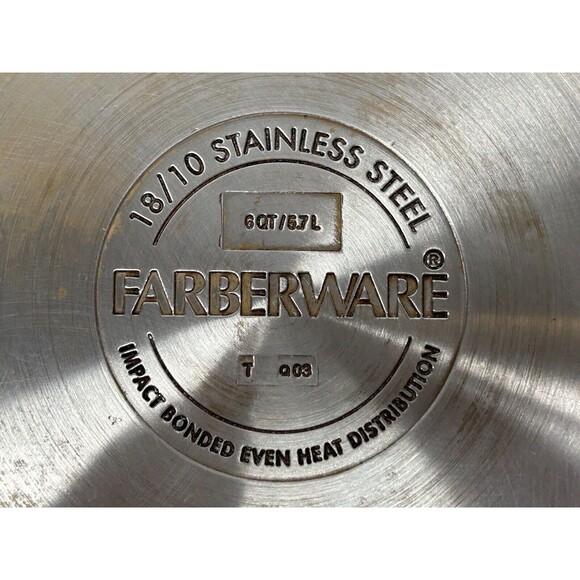 Farberware Stainless Steel 6Qt Stock Pot Impact Bonded Even Heat Distribution - Picture 6 of 13